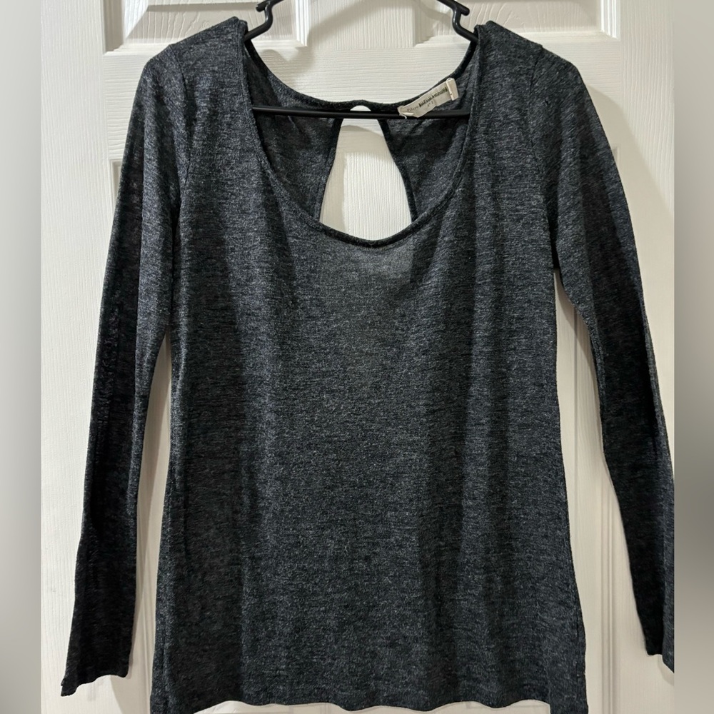 Pilcro Black, Open Back Women’s Long Sleeve Shirt